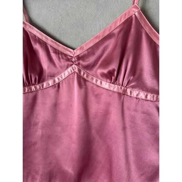 Pink Satin Cami Tank Top Small Barbie Babydoll Blouse Small - Picture 2 of 4
